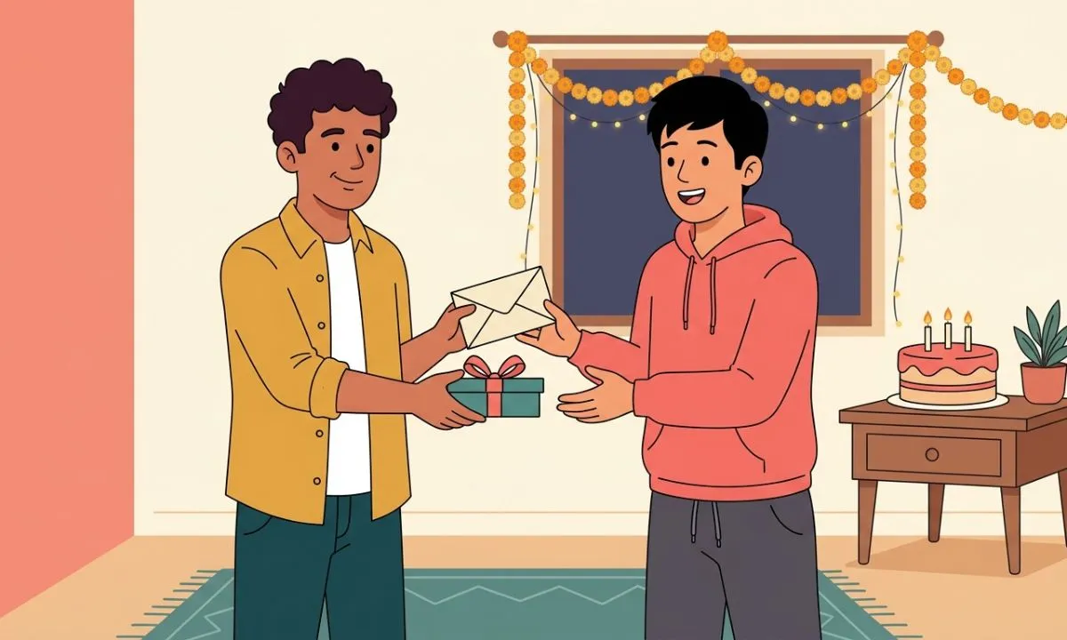 Birthday Wishes For Roommate in Hindi gift exchange