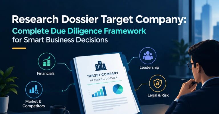 research dossier for target company